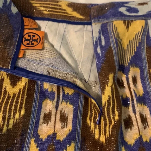 Tory Burch Jemima Ikat Print Skiry  Size 4 - Picture 6 of 14